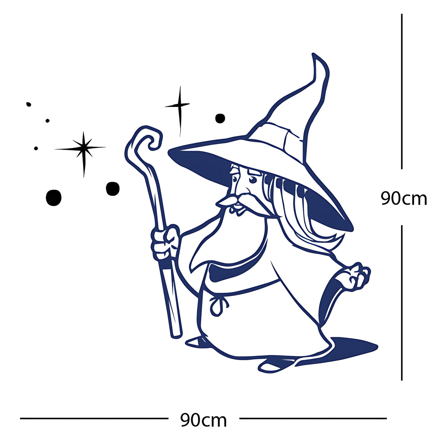 Merlin Wizard Wall Sticker – Fantasy Kids Bedroom Vinyl Decal