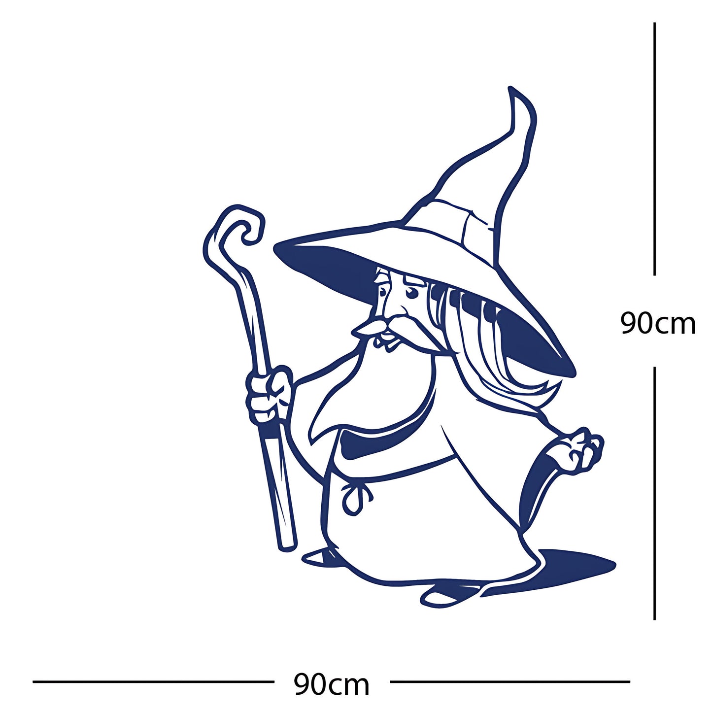 Merlin Wizard Wall Sticker – Fantasy Kids Bedroom Vinyl Decal