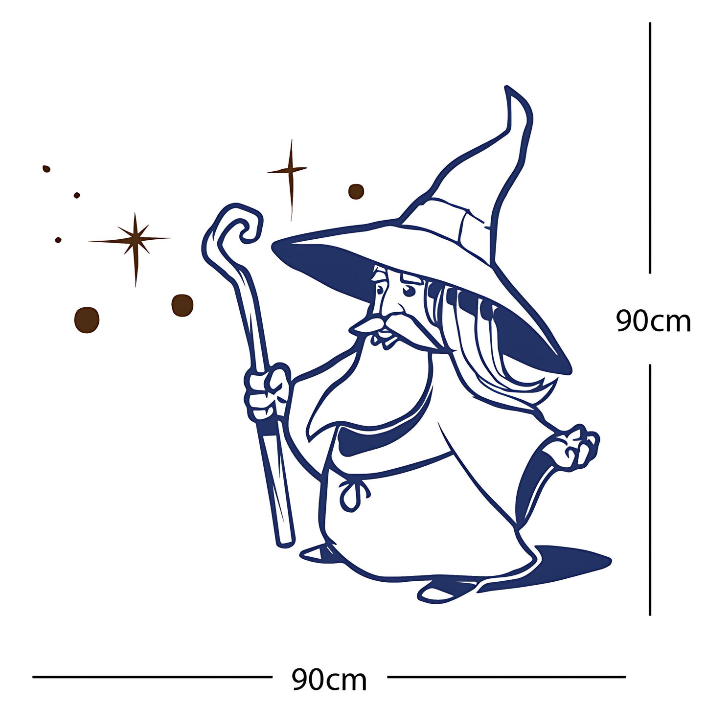 Merlin Wizard Wall Sticker – Fantasy Kids Bedroom Vinyl Decal