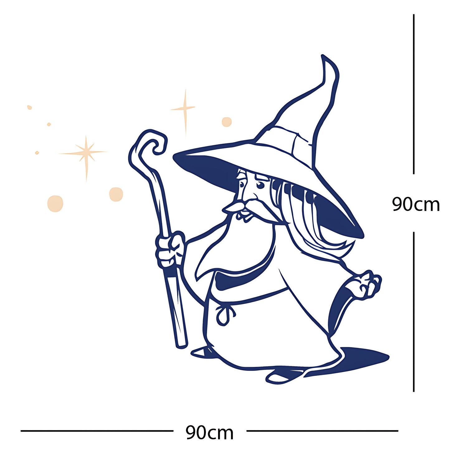 Merlin Wizard Wall Sticker – Fantasy Kids Bedroom Vinyl Decal