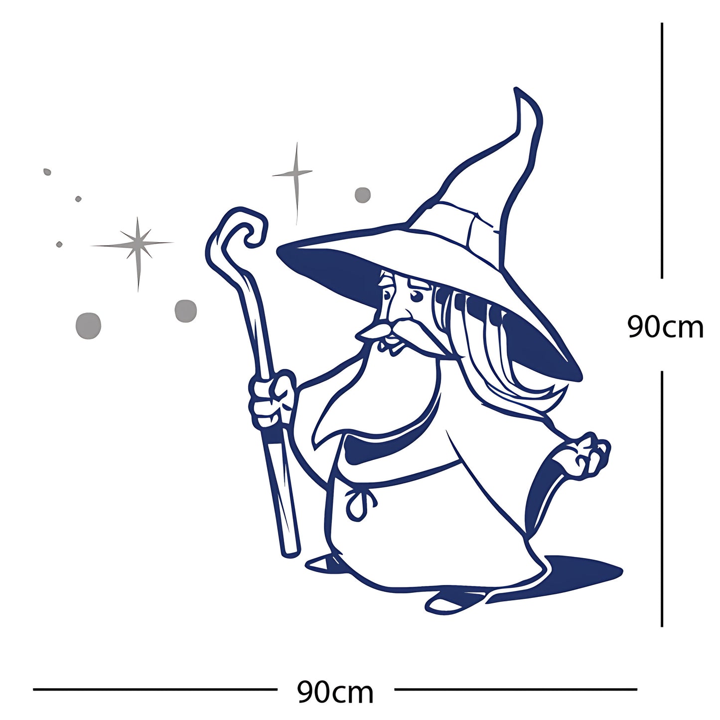 Merlin Wizard Wall Sticker – Fantasy Kids Bedroom Vinyl Decal