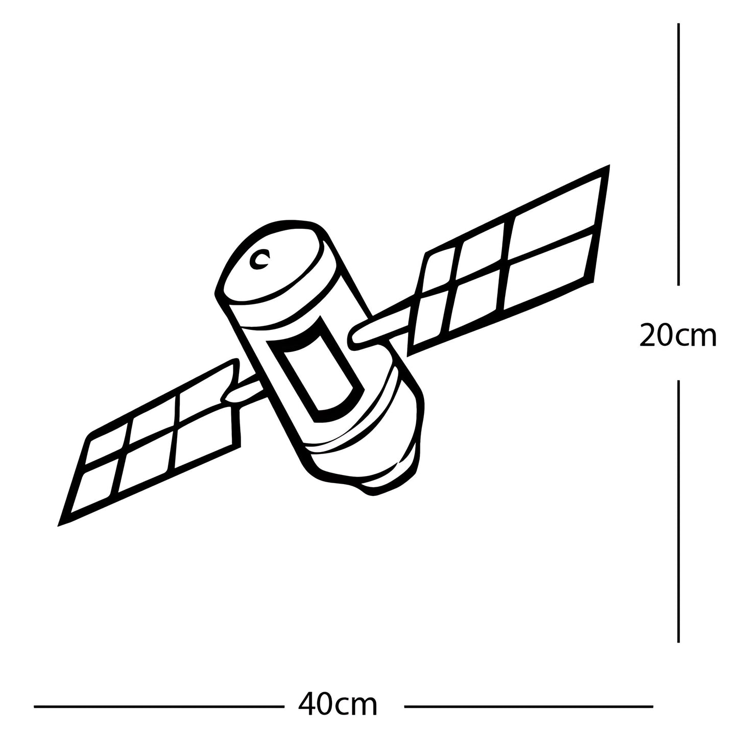 Satellite Wall Sticker – Space Kids Bedroom Vinyl Decal
