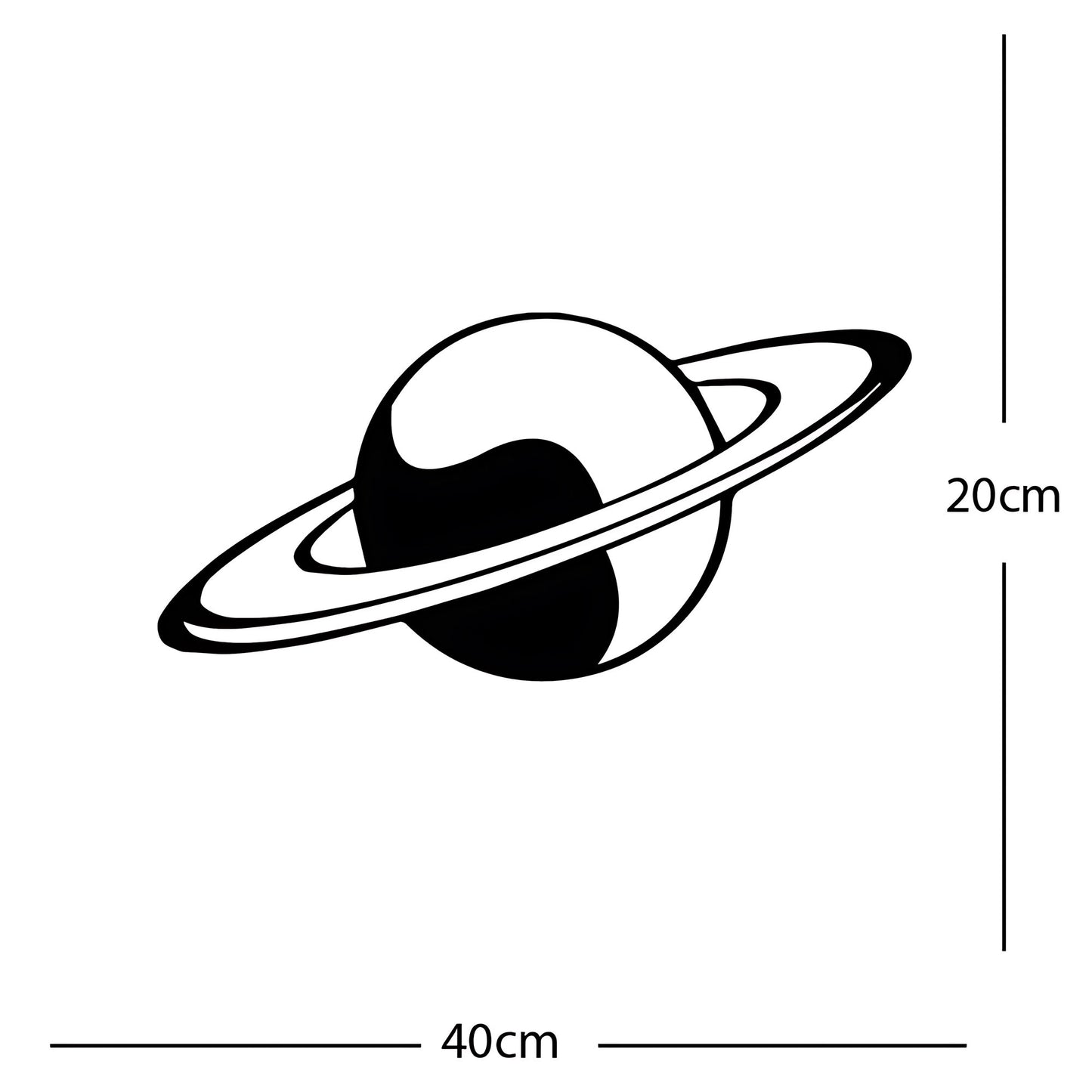 Planet Saturn - Wall Sticker Element