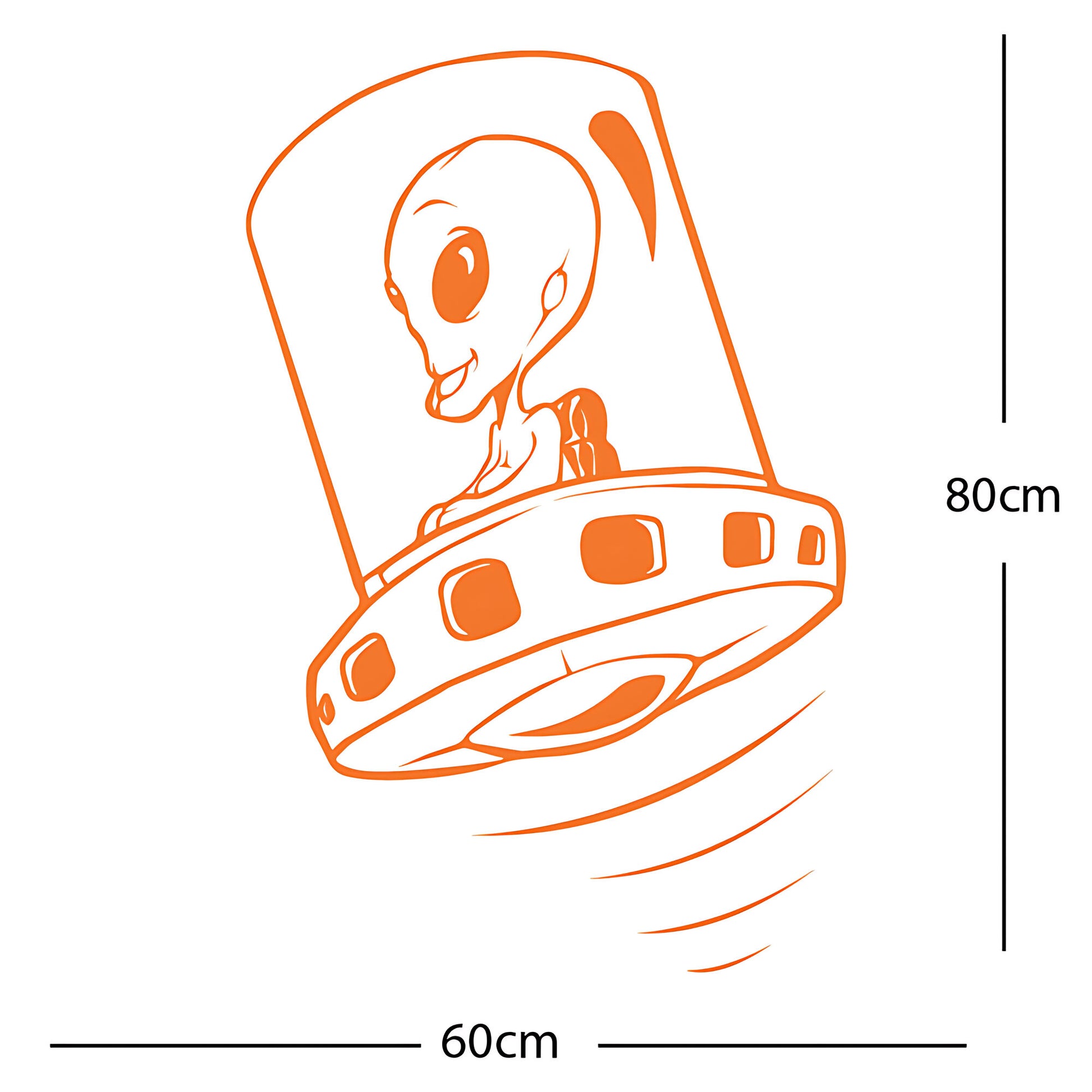 Flying Saucer Alien Wall Sticker