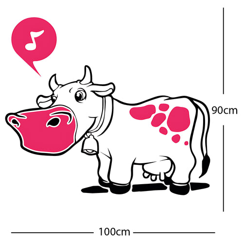 Farmyard Cow Wall Sticker – Kids Bedroom Vinyl Decal
