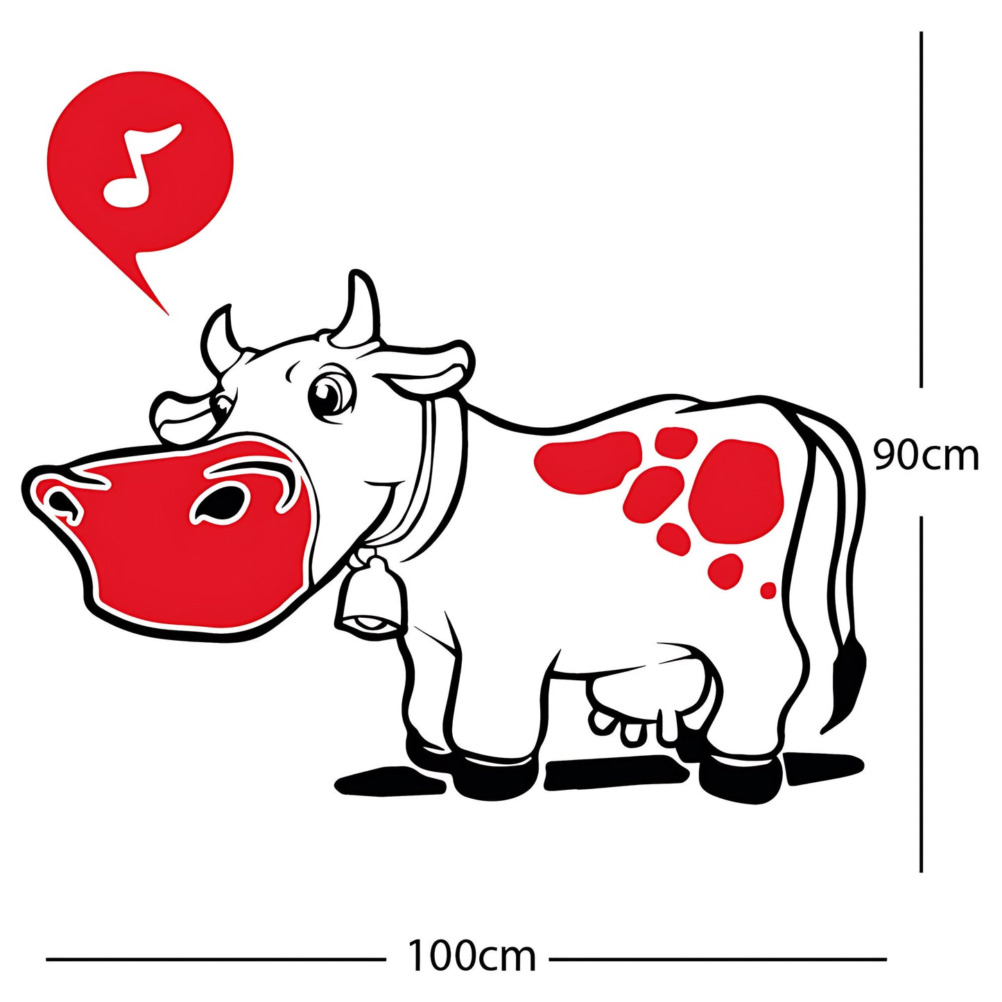Farmyard Cow Wall Sticker – Kids Bedroom Vinyl Decal