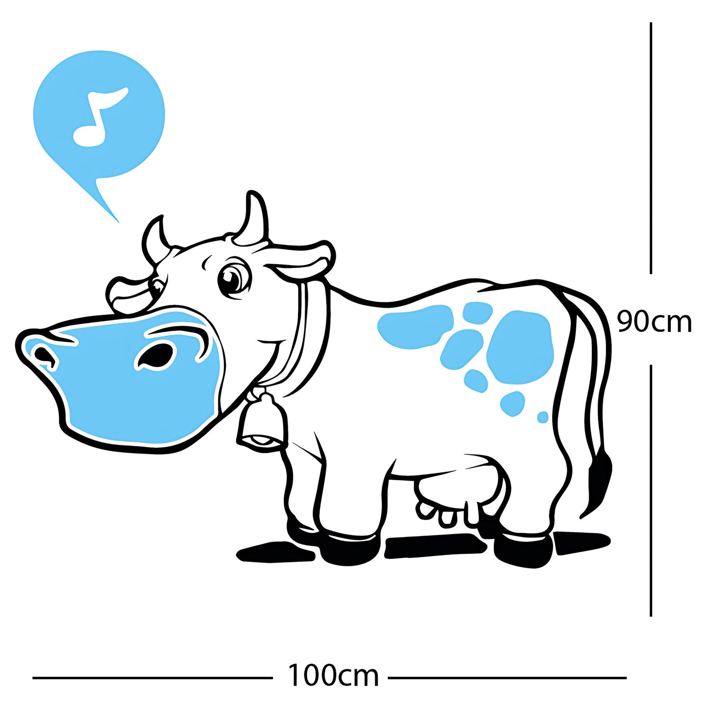 Farmyard Cow Wall Sticker – Kids Bedroom Vinyl Decal