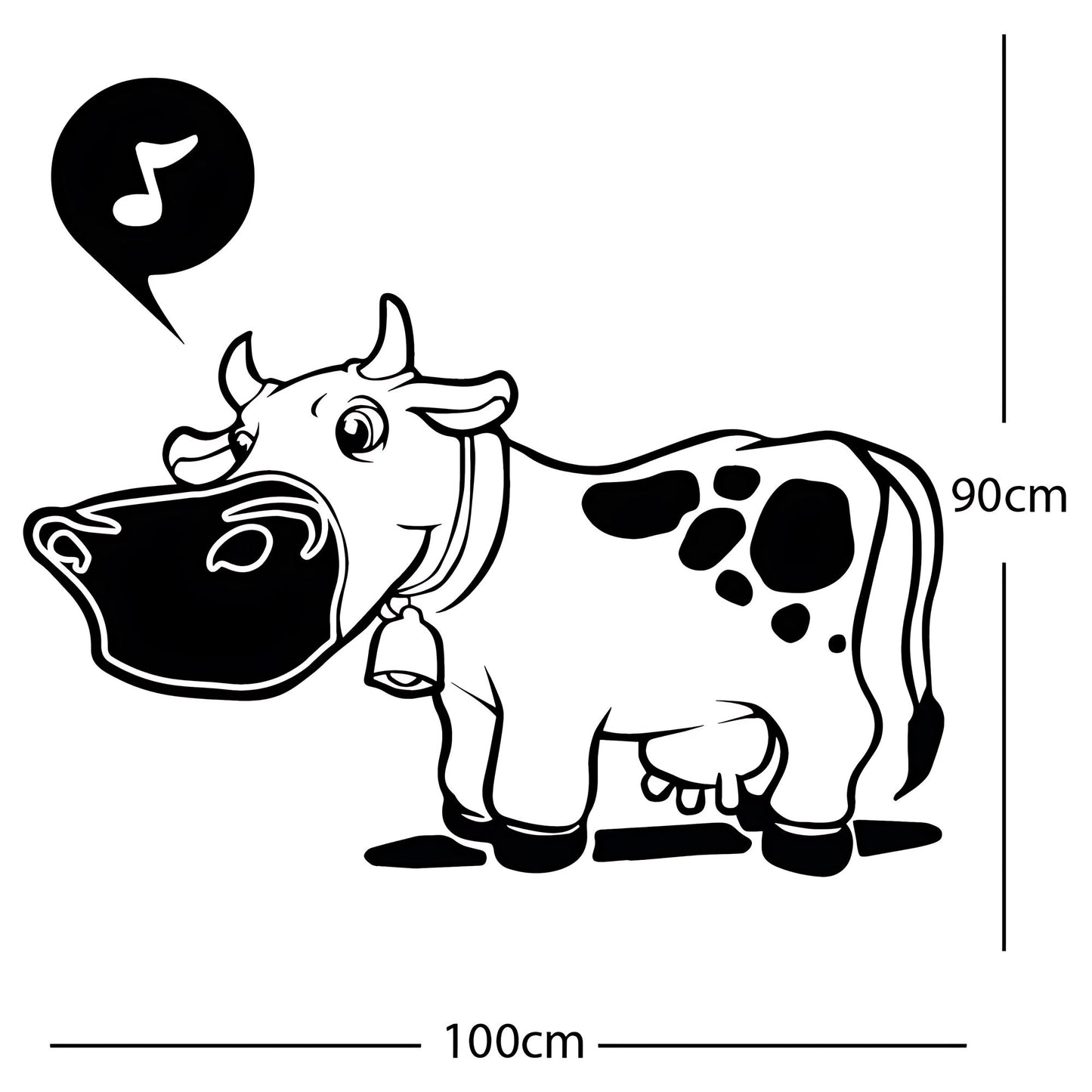 Farmyard Cow Wall Sticker – Kids Bedroom Vinyl Decal
