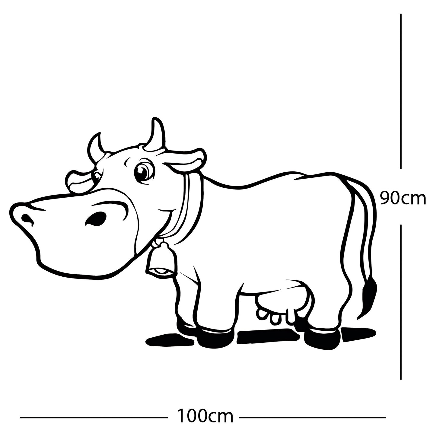 Farmyard Cow Wall Sticker – Kids Bedroom Vinyl Decal