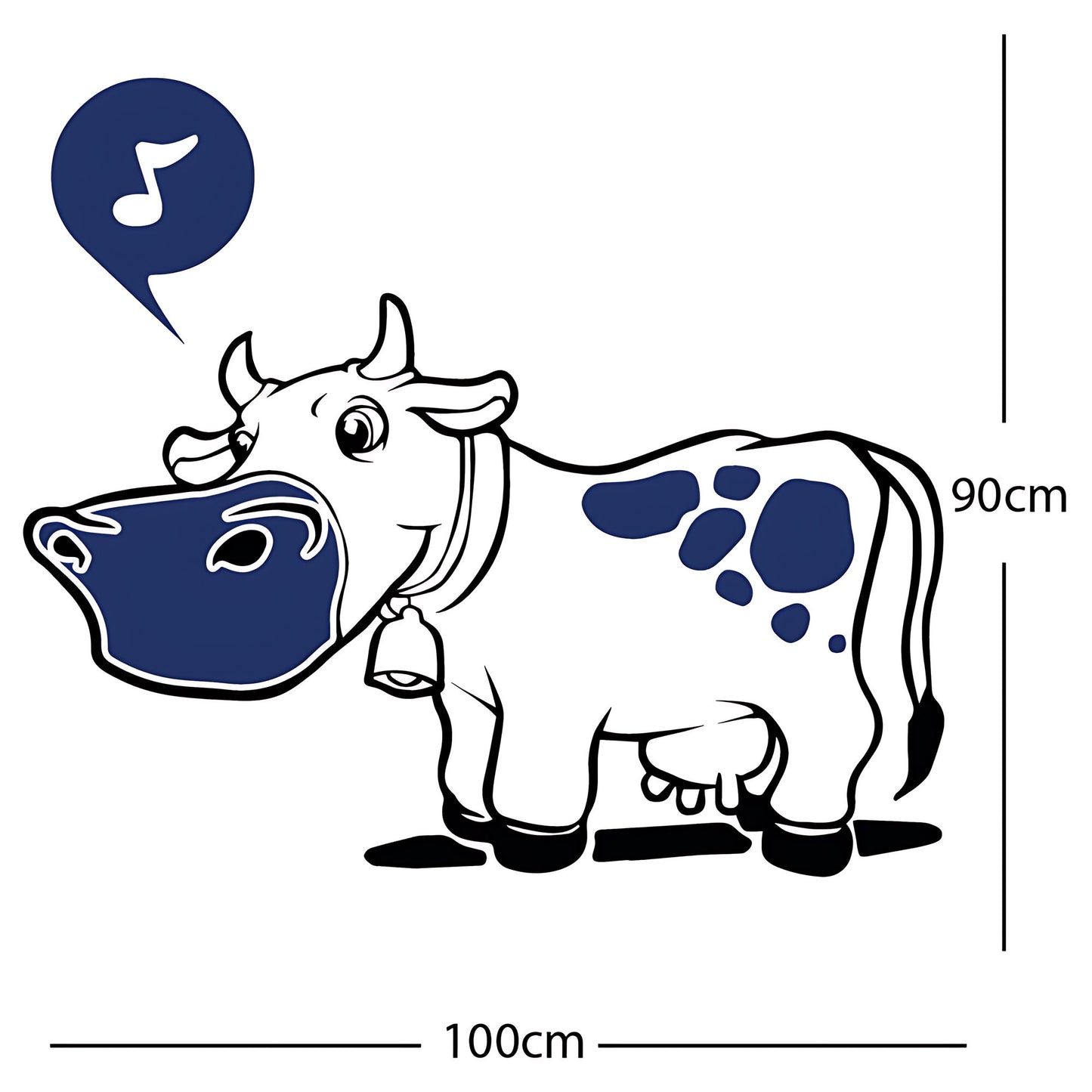 Farmyard Cow Wall Sticker – Kids Bedroom Vinyl Decal