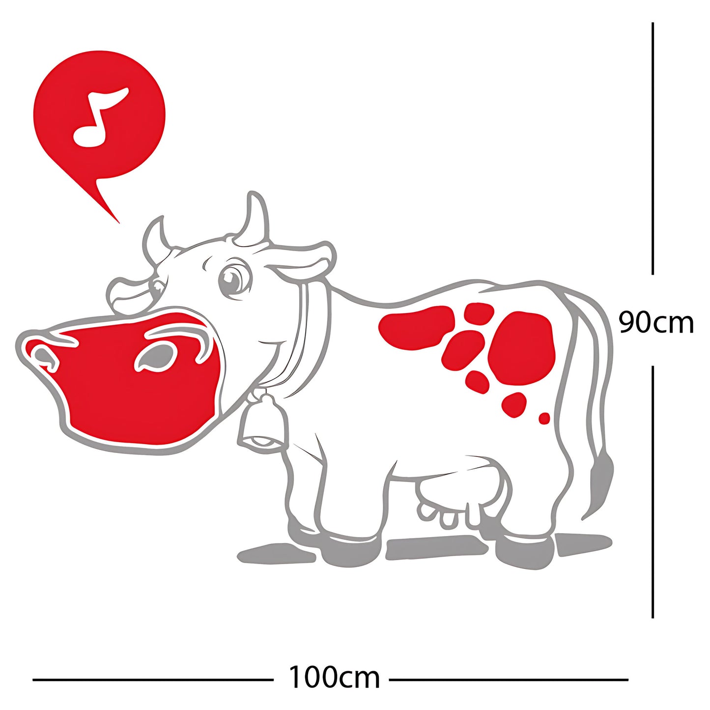 Farmyard Cow Wall Sticker – Kids Bedroom Vinyl Decal