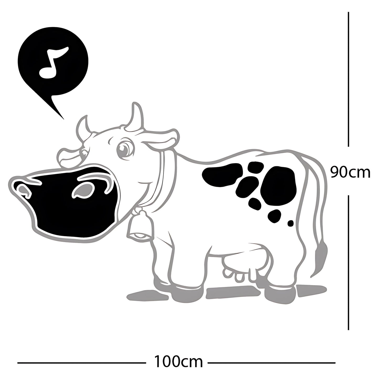 Farmyard Cow Wall Sticker – Kids Bedroom Vinyl Decal