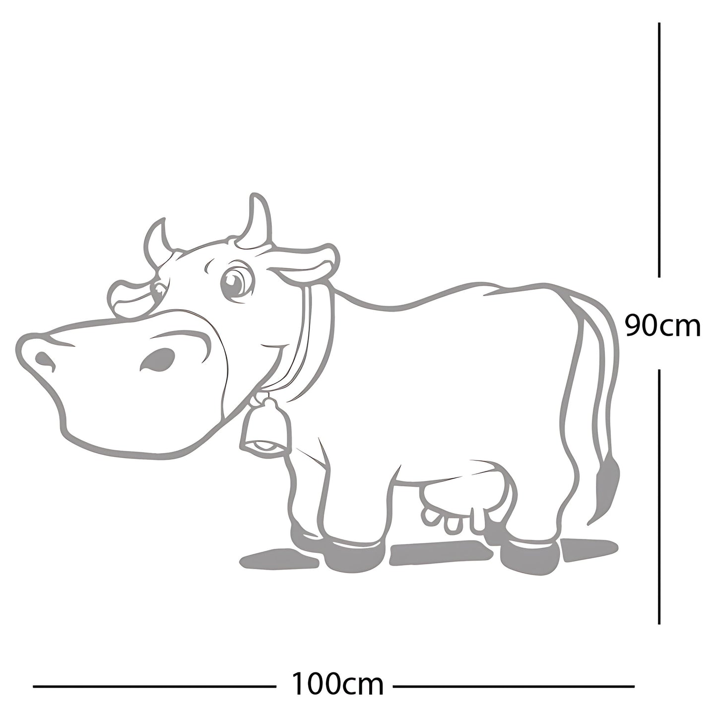 Farmyard Cow Wall Sticker – Kids Bedroom Vinyl Decal