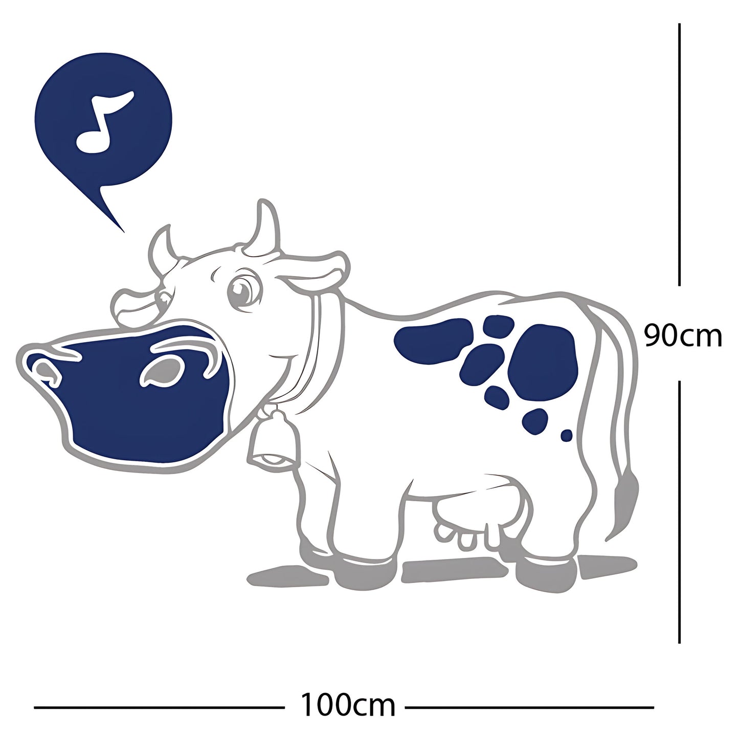 Farmyard Cow Wall Sticker – Kids Bedroom Vinyl Decal