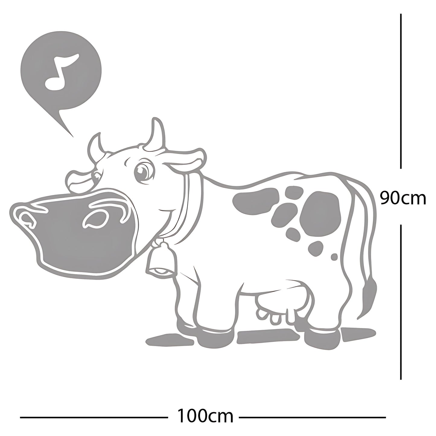 Farmyard Cow Wall Sticker – Kids Bedroom Vinyl Decal