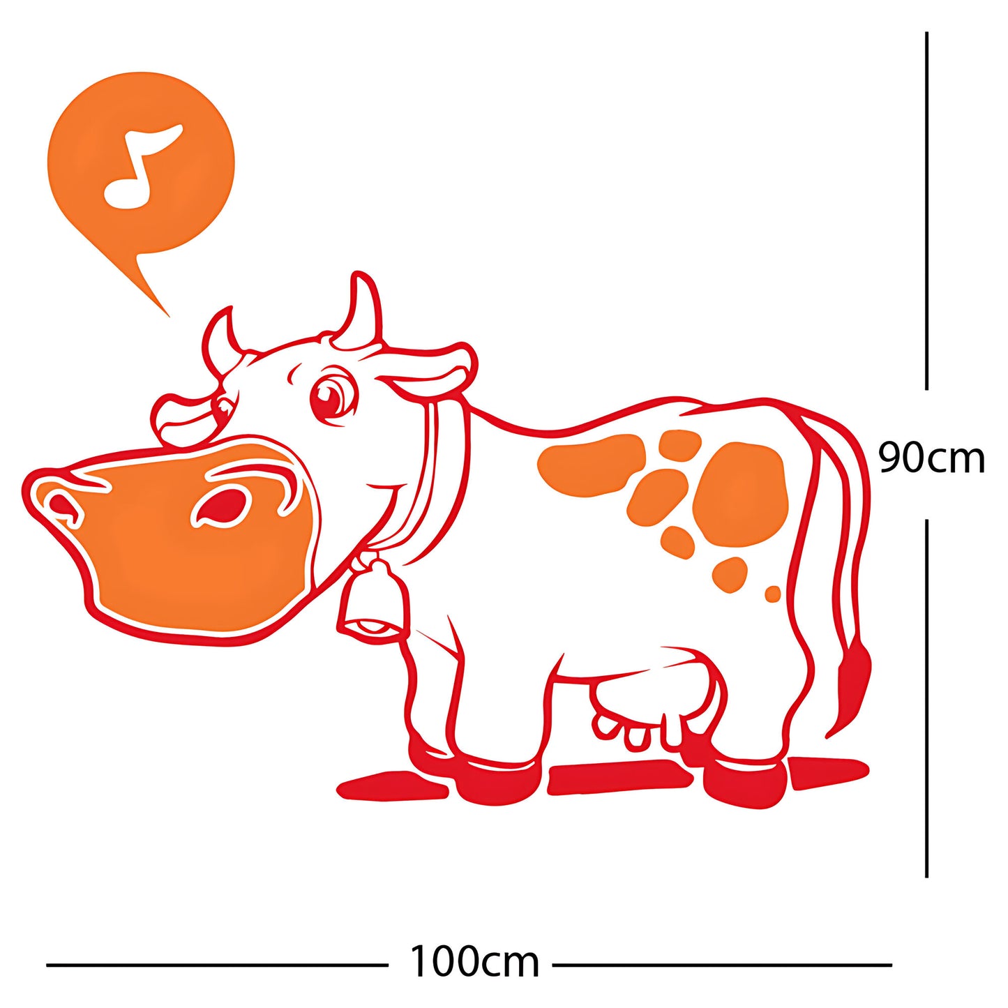 Farmyard Cow Wall Sticker – Kids Bedroom Vinyl Decal