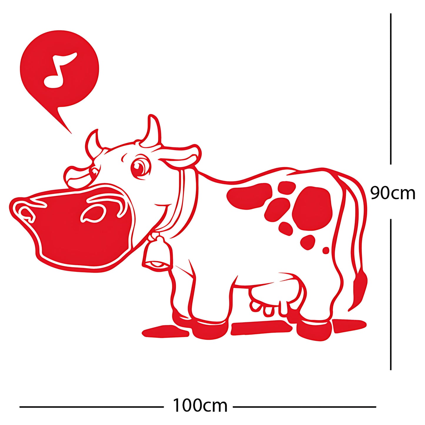 Farmyard Cow Wall Sticker – Kids Bedroom Vinyl Decal