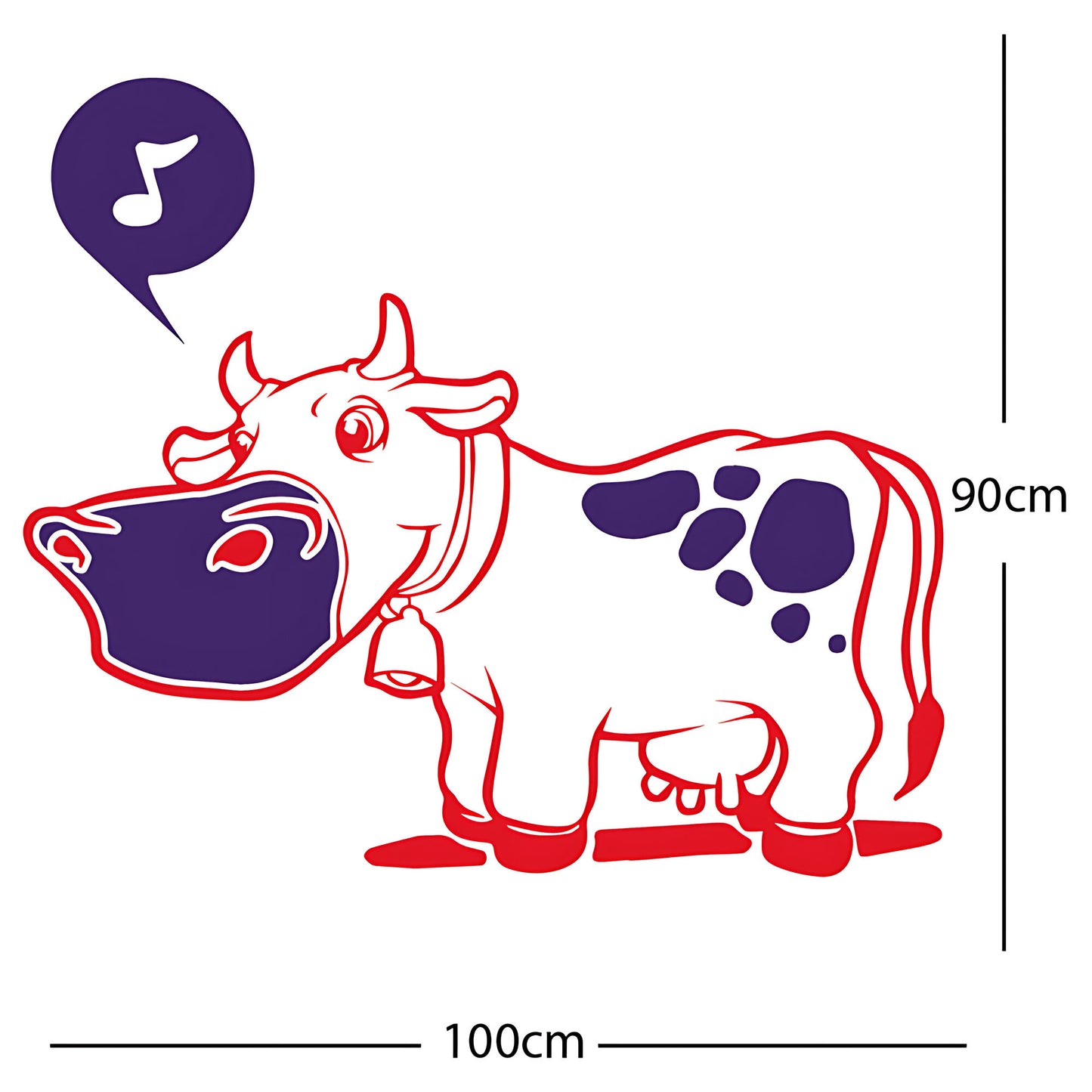 Farmyard Cow Wall Sticker – Kids Bedroom Vinyl Decal