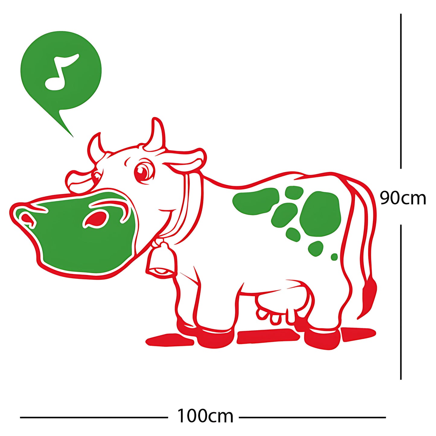 Farmyard Cow Wall Sticker – Kids Bedroom Vinyl Decal