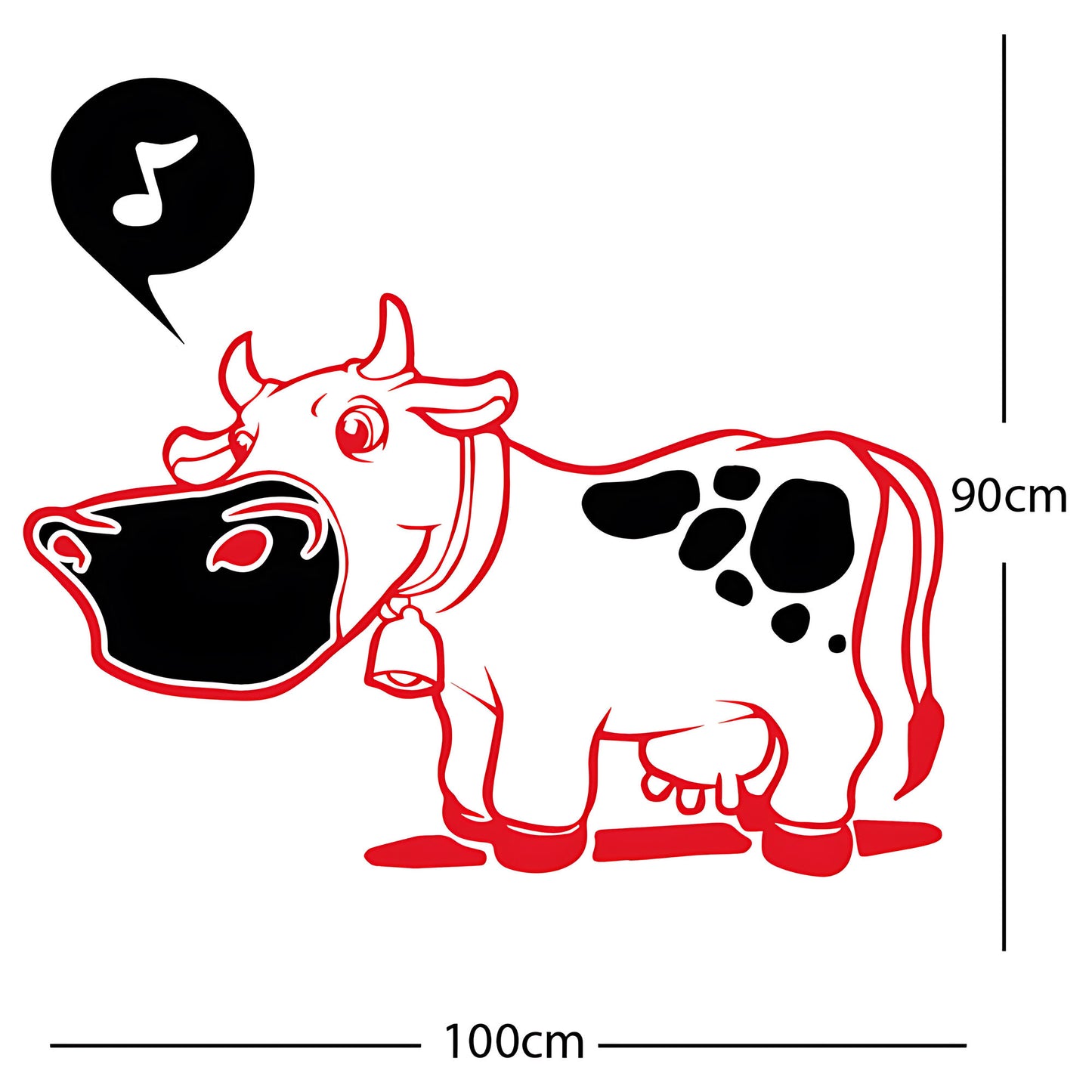 Farmyard Cow Wall Sticker – Kids Bedroom Vinyl Decal