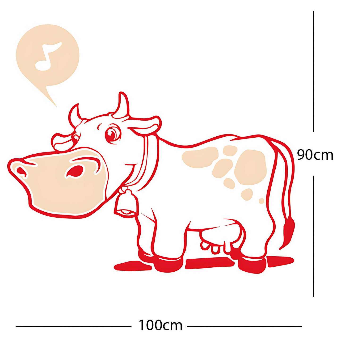 Farmyard Cow Wall Sticker – Kids Bedroom Vinyl Decal