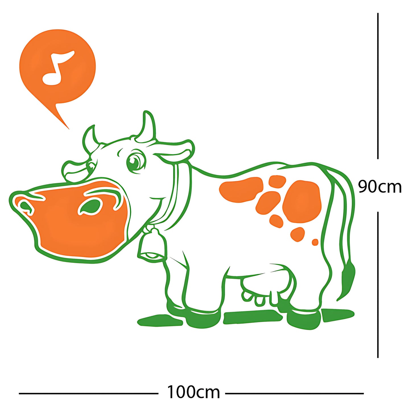 Farmyard Cow Wall Sticker – Kids Bedroom Vinyl Decal