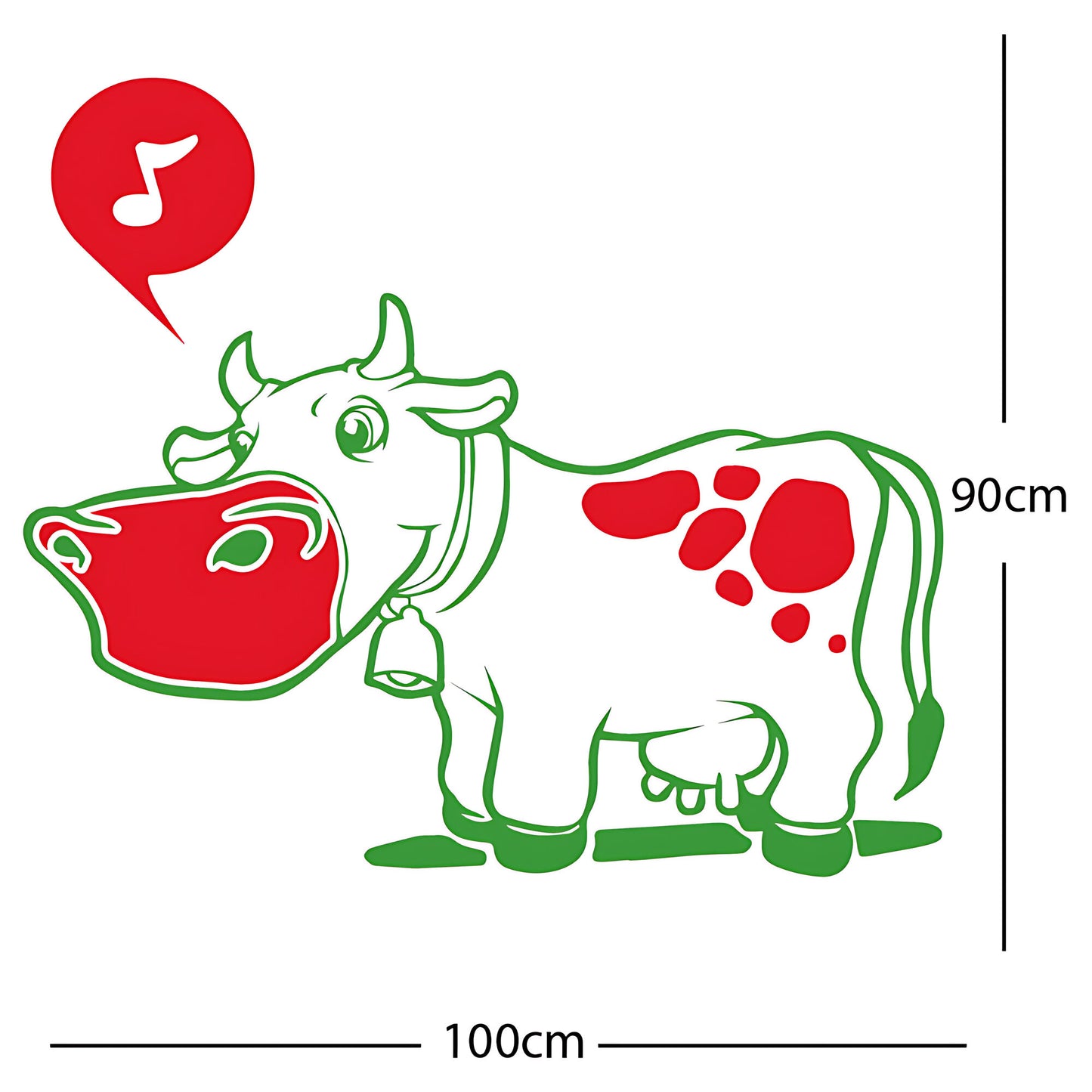 Farmyard Cow Wall Sticker – Kids Bedroom Vinyl Decal