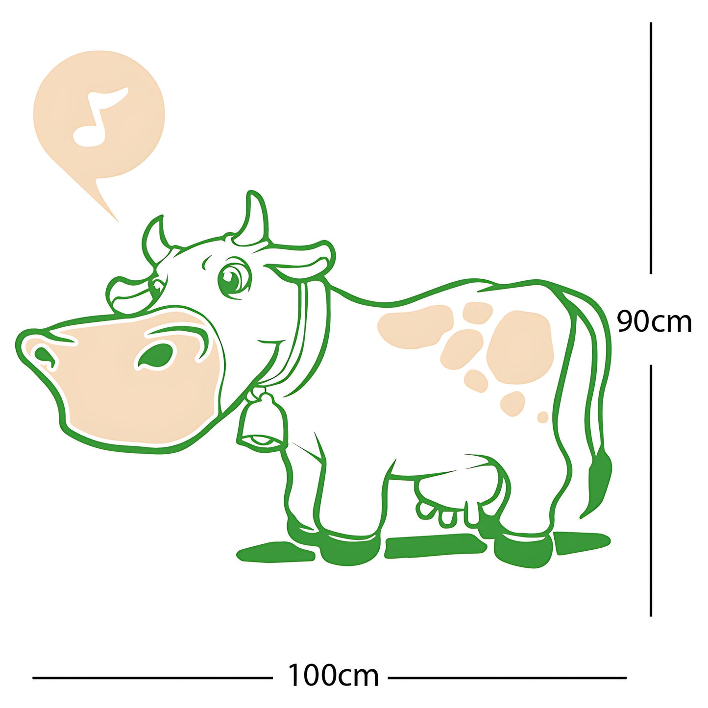 Farmyard Cow Wall Sticker – Kids Bedroom Vinyl Decal