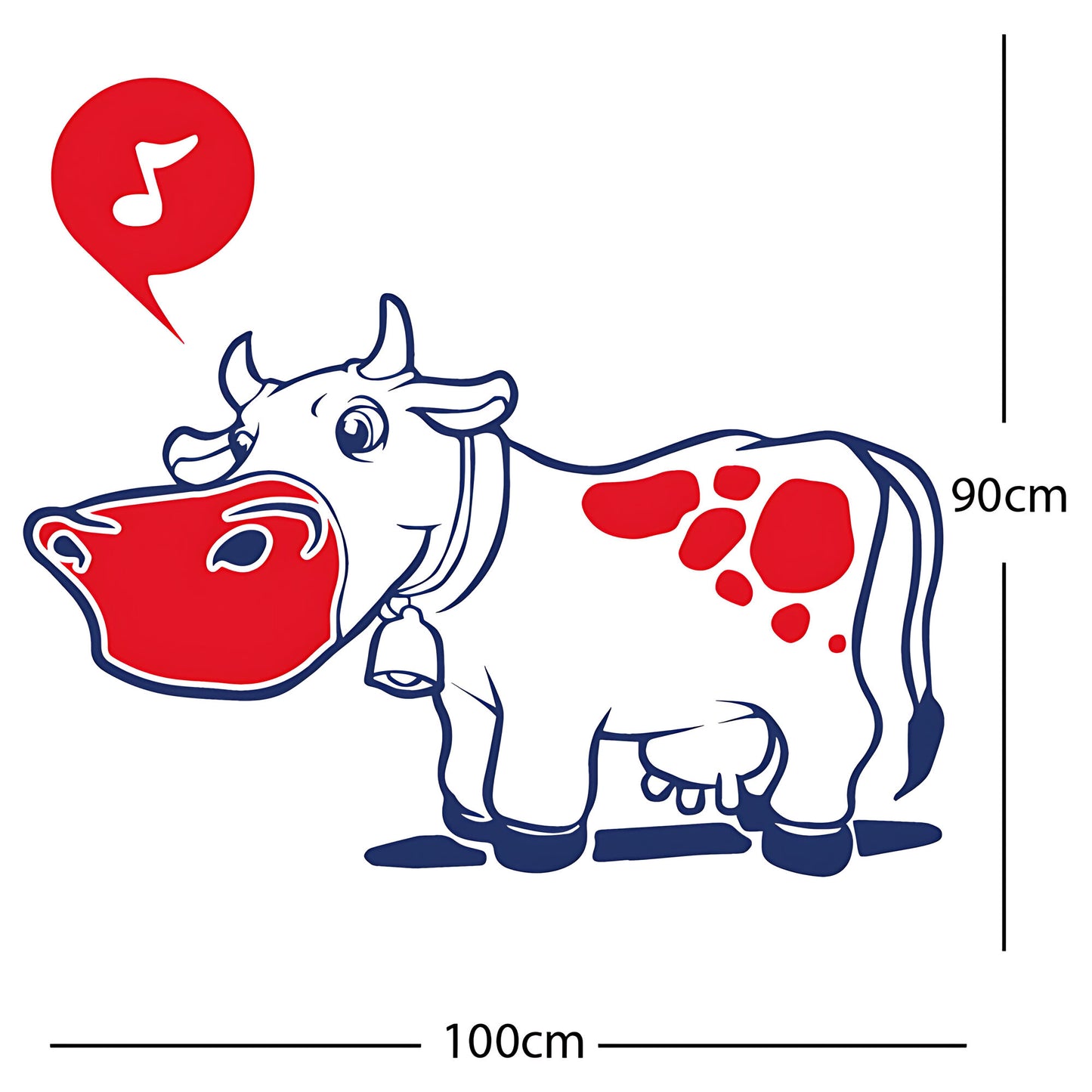 Farmyard Cow Wall Sticker – Kids Bedroom Vinyl Decal