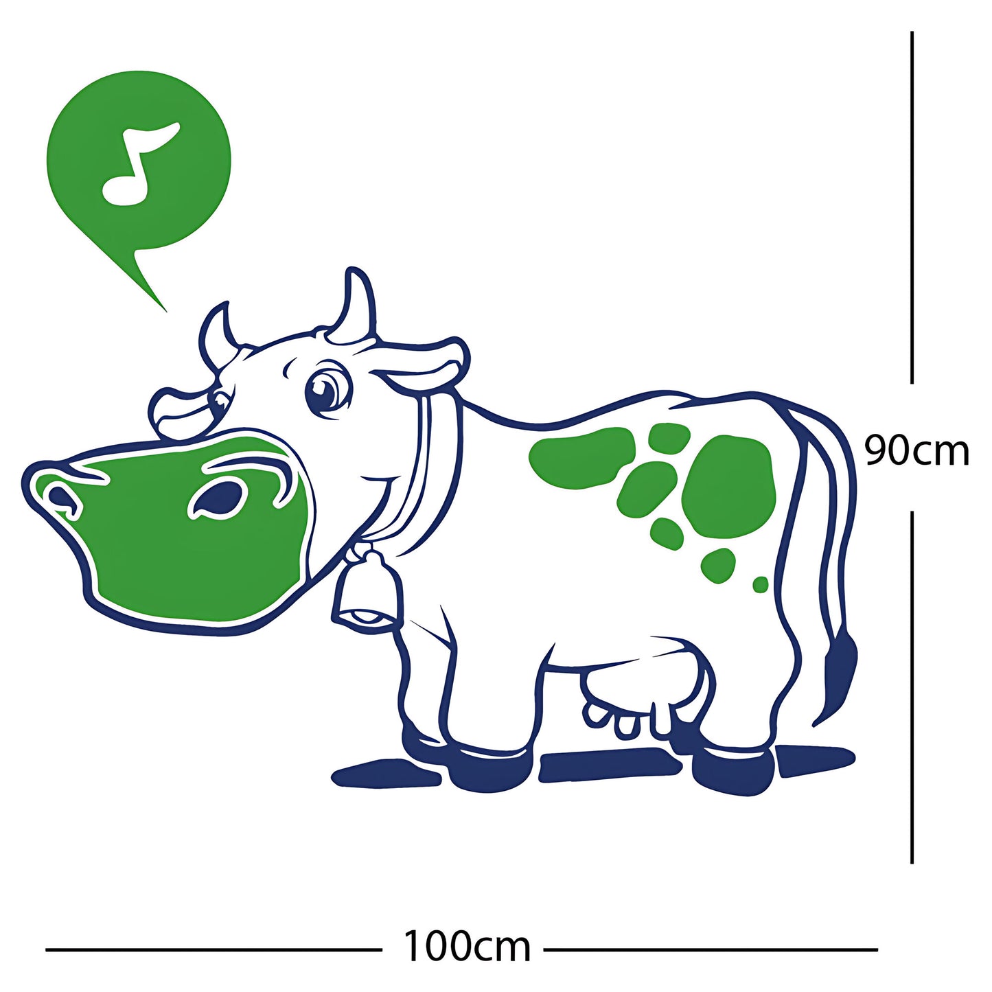 Farmyard Cow Wall Sticker – Kids Bedroom Vinyl Decal