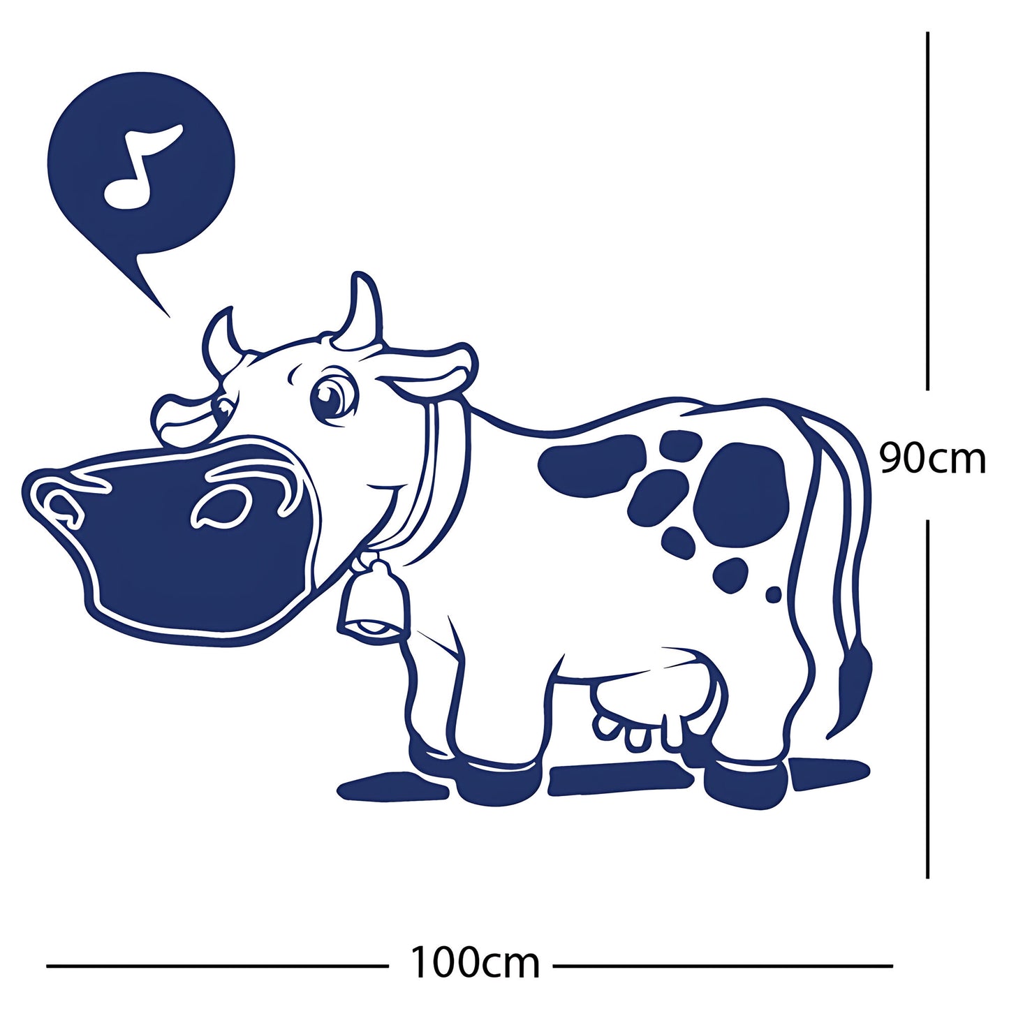 Farmyard Cow Wall Sticker – Kids Bedroom Vinyl Decal