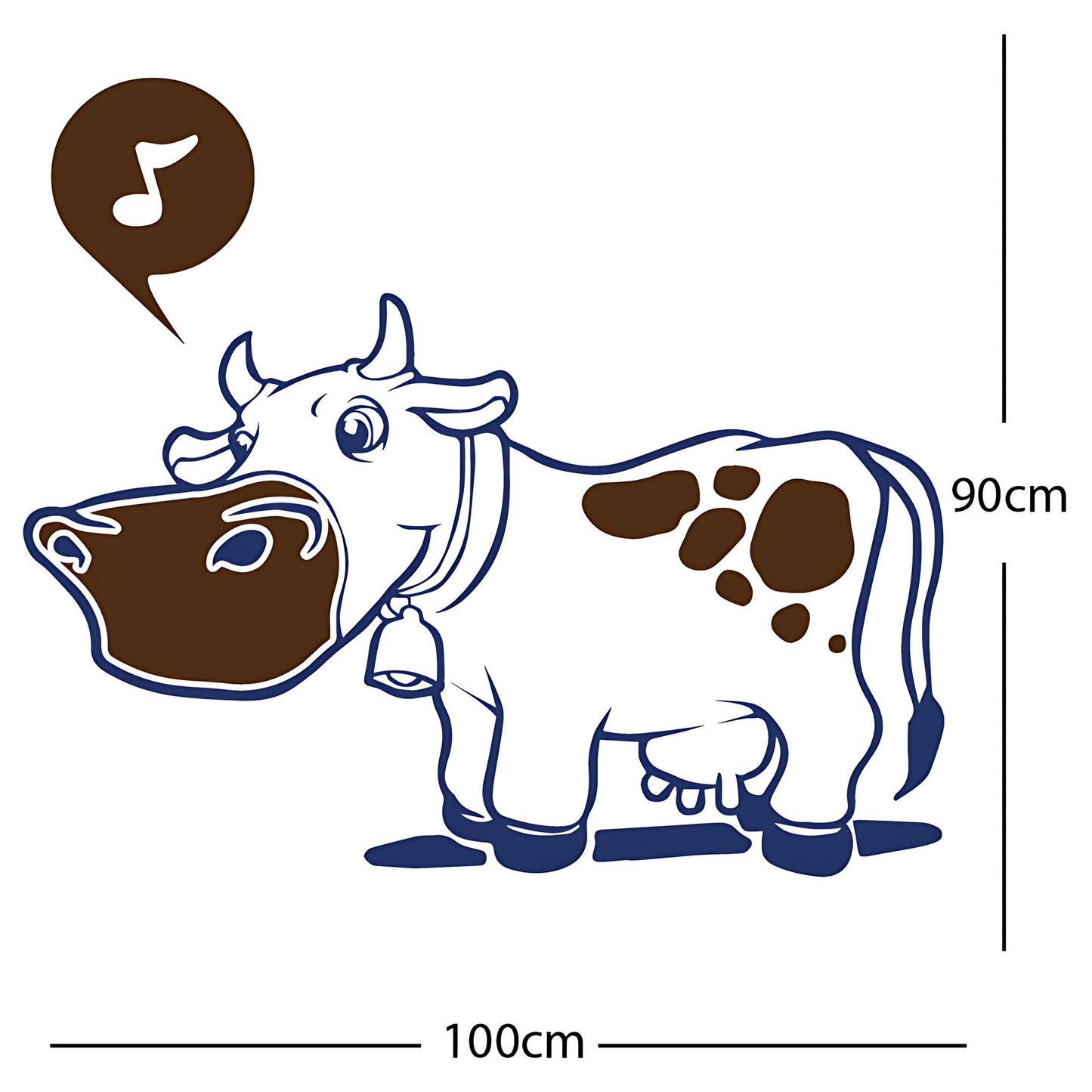 Farmyard Cow Wall Sticker – Kids Bedroom Vinyl Decal
