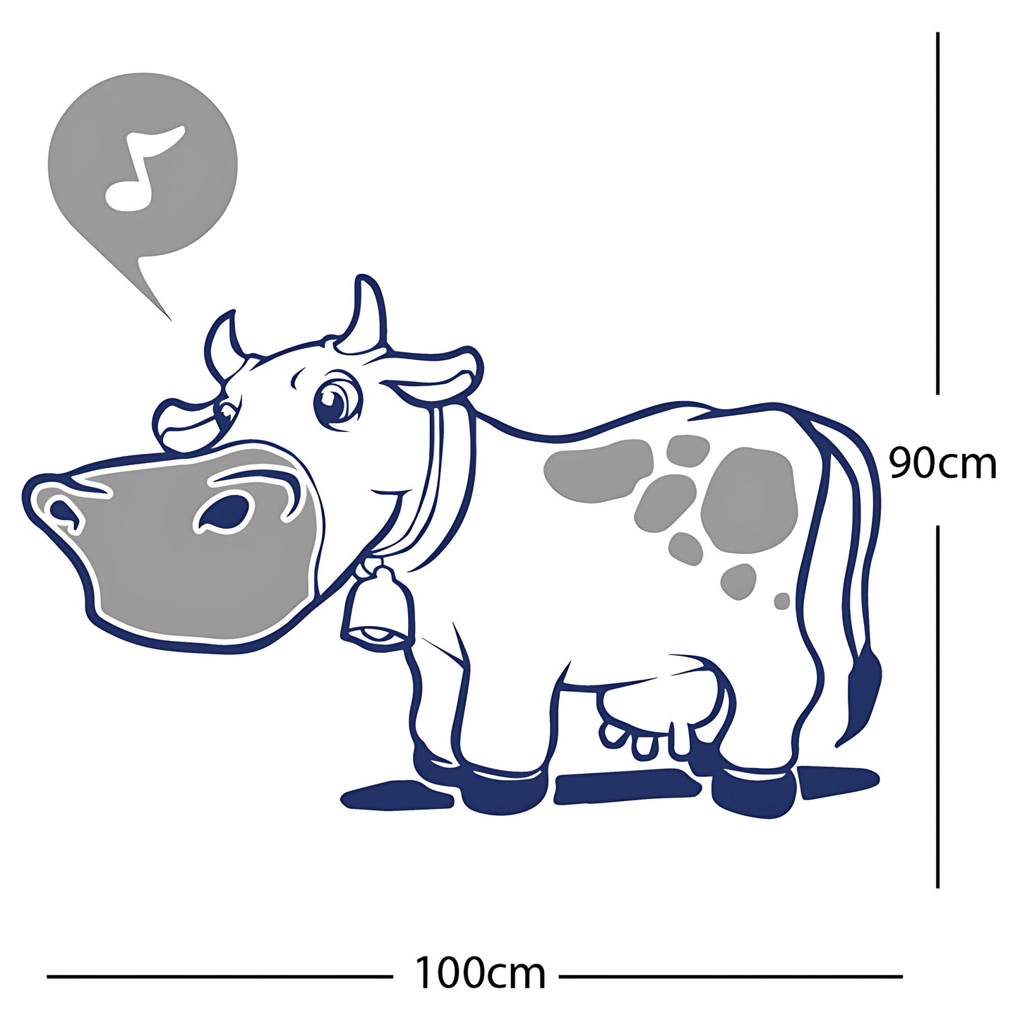 Farmyard Cow Wall Sticker – Kids Bedroom Vinyl Decal