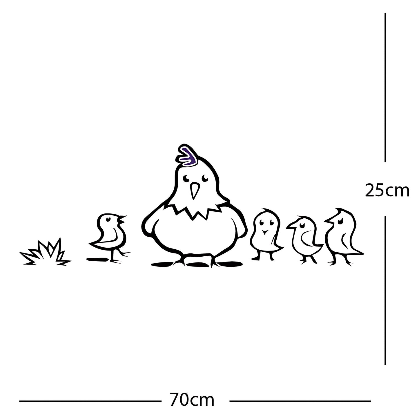 Chicken and Chicks Wall Sticker