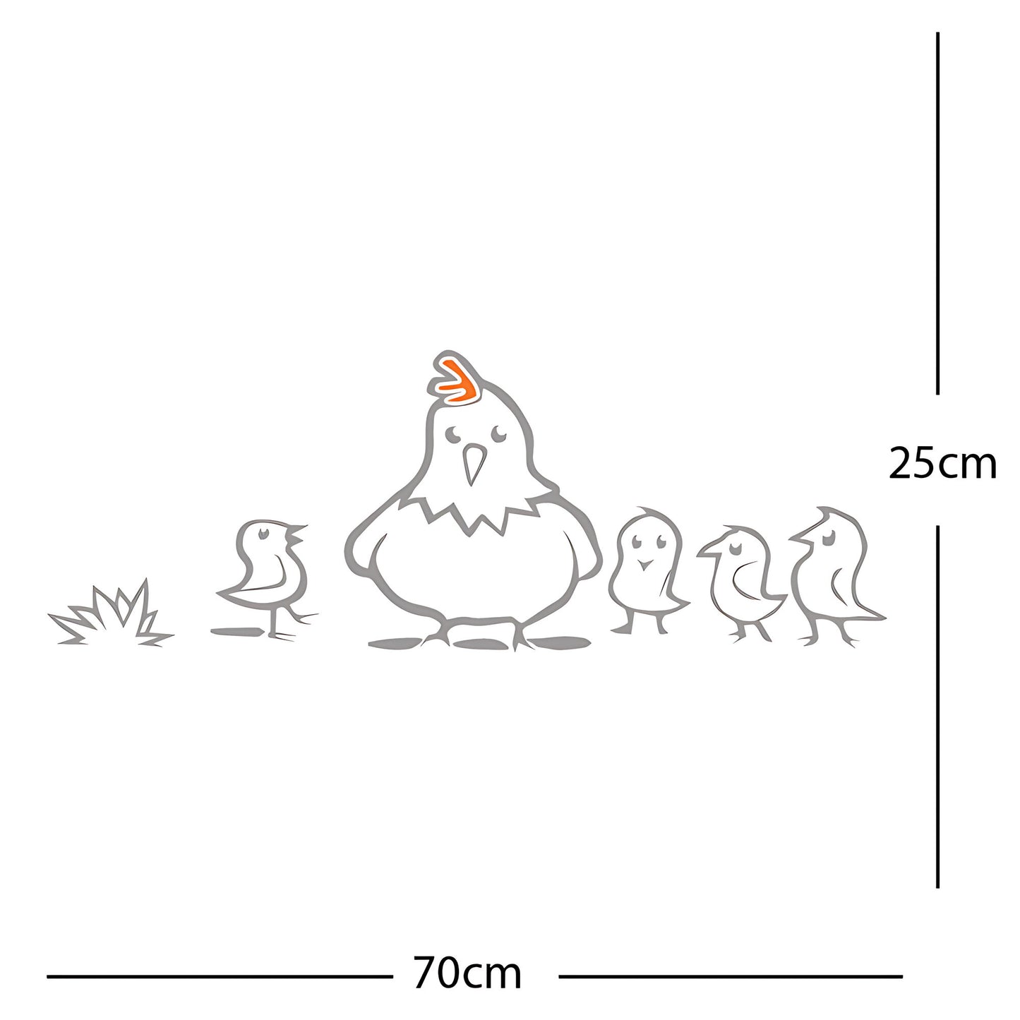 Chicken and Chicks Wall Sticker