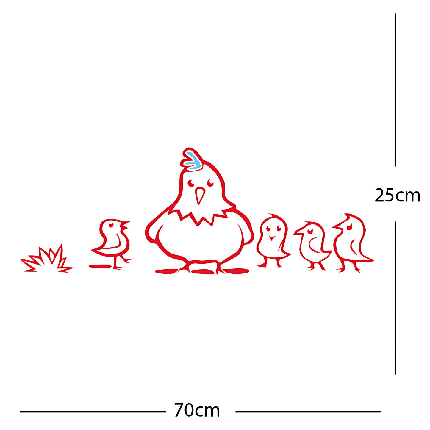 Chicken and Chicks Wall Sticker