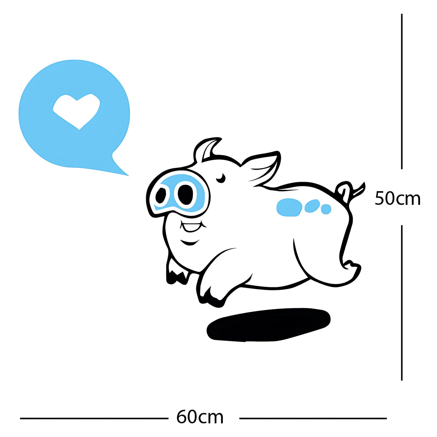 Farmyard Pig Wall Sticker – Kids Bedroom Vinyl Decal