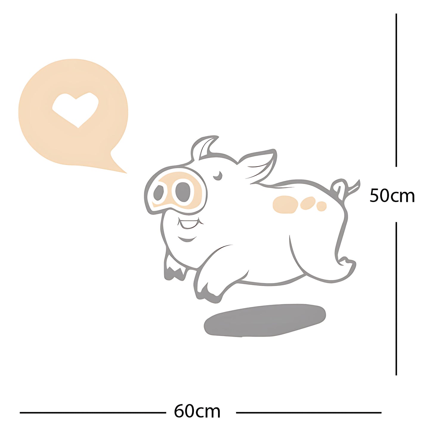 Farmyard Pig Wall Sticker – Kids Bedroom Vinyl Decal