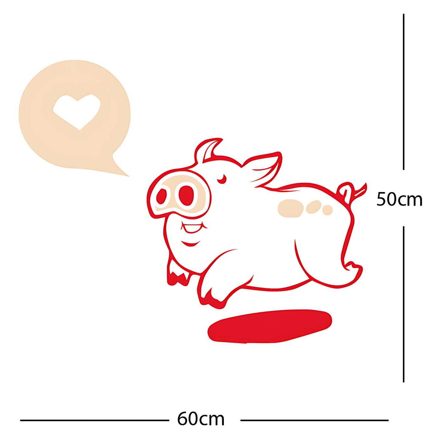 Farmyard Pig Wall Sticker – Kids Bedroom Vinyl Decal