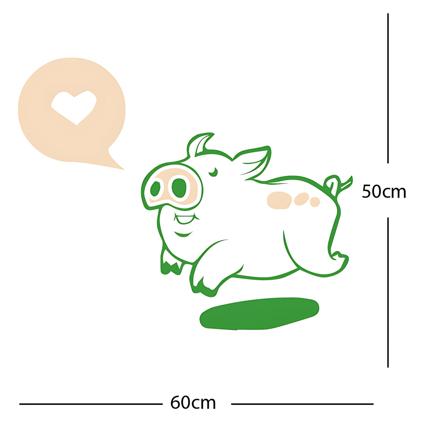 Farmyard Pig Wall Sticker – Kids Bedroom Vinyl Decal