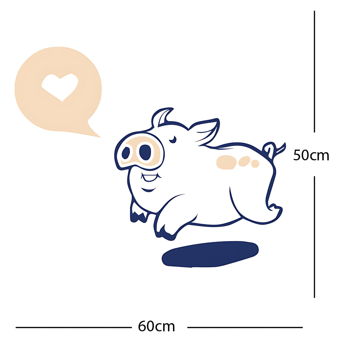 Farmyard Pig Wall Sticker – Kids Bedroom Vinyl Decal