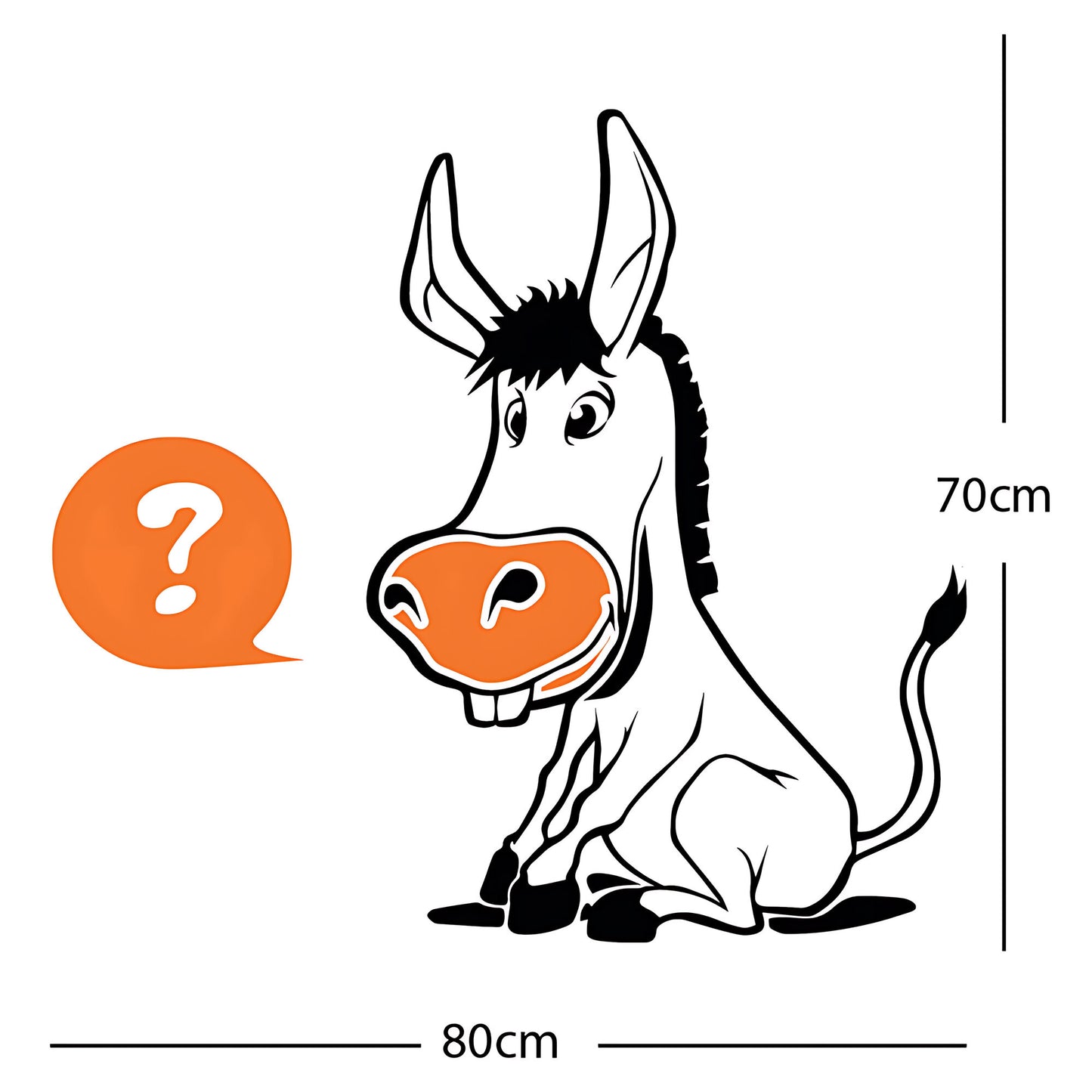 Funny Donkey Wall Sticker – Farmyard Kids Bedroom Decal