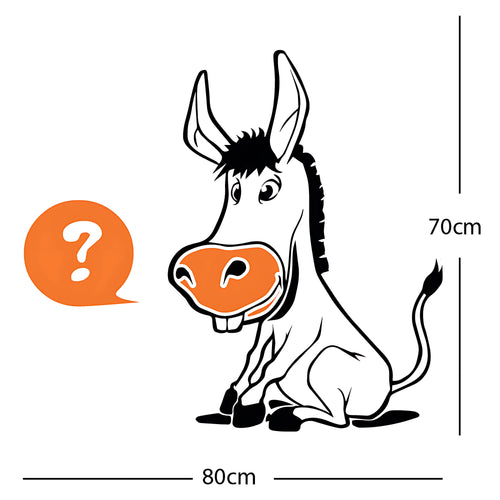 Funny Donkey Wall Sticker – Farmyard Kids Bedroom Decal