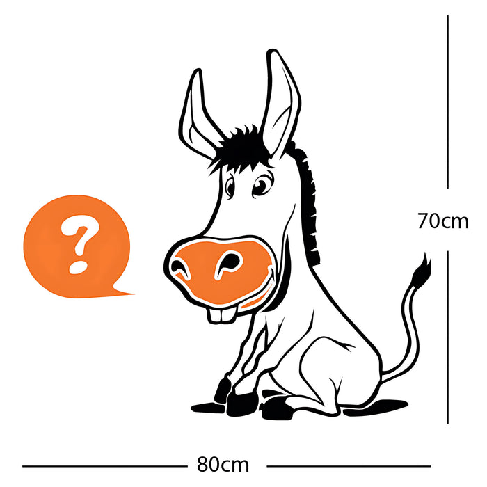 Funny Donkey Wall Sticker – Farmyard Kids Bedroom Decal