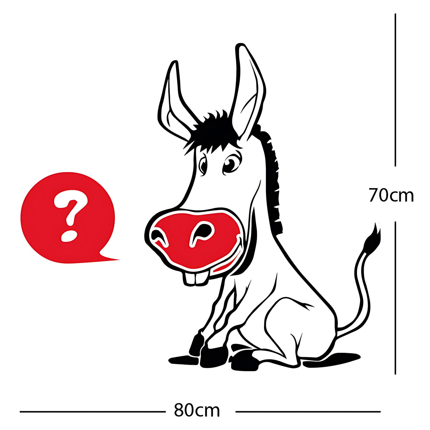 Funny Donkey Wall Sticker – Farmyard Kids Bedroom Decal
