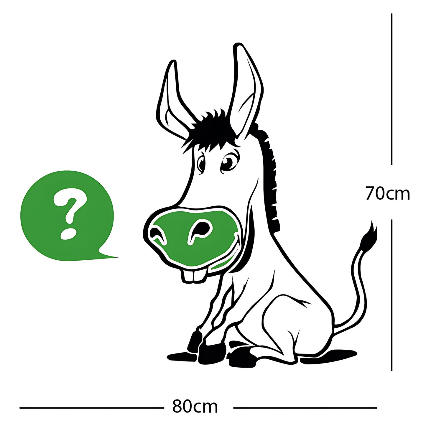 Funny Donkey Wall Sticker – Farmyard Kids Bedroom Decal