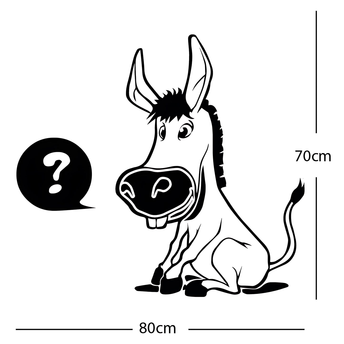 Funny Donkey Wall Sticker – Farmyard Kids Bedroom Decal