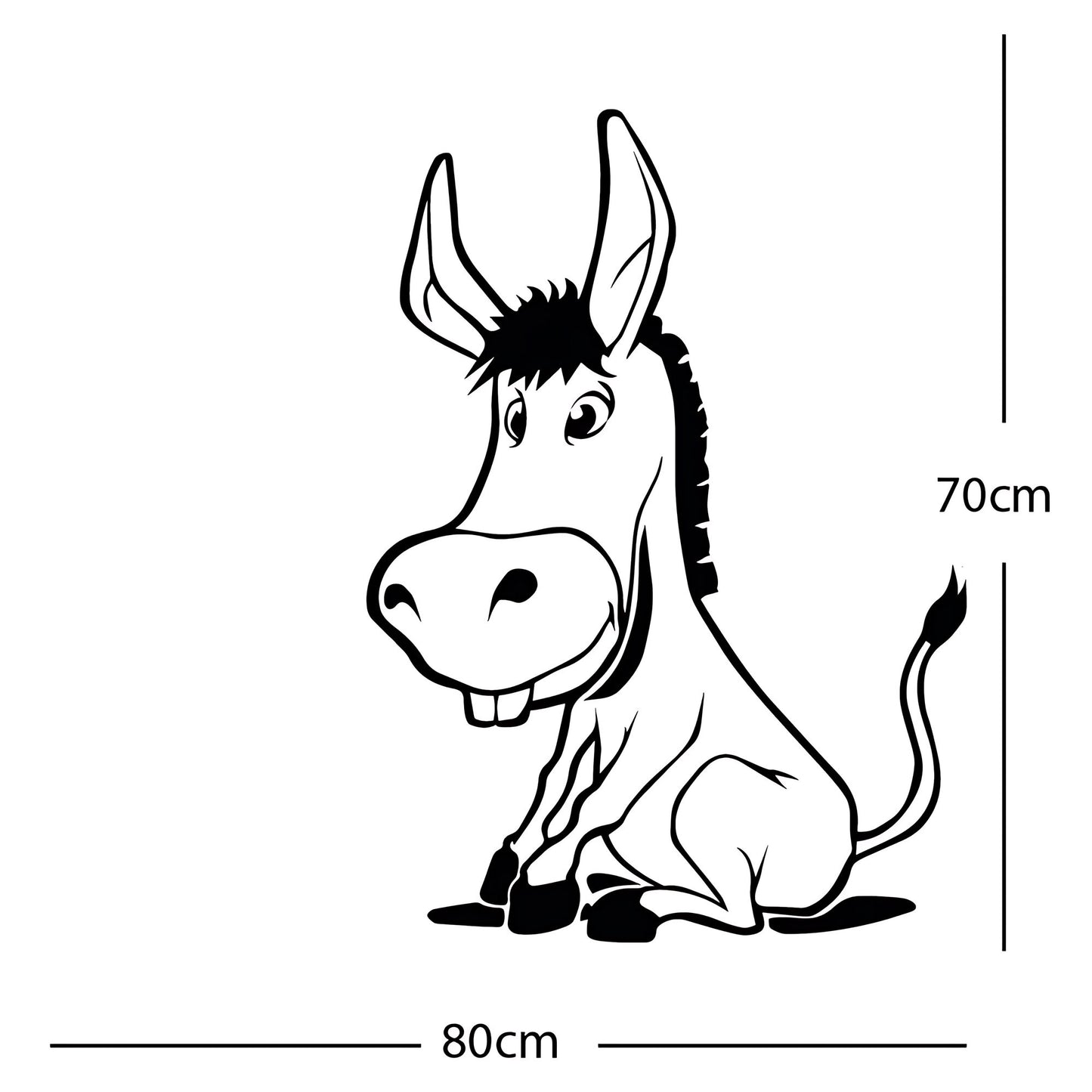 Funny Donkey Wall Sticker – Farmyard Kids Bedroom Decal