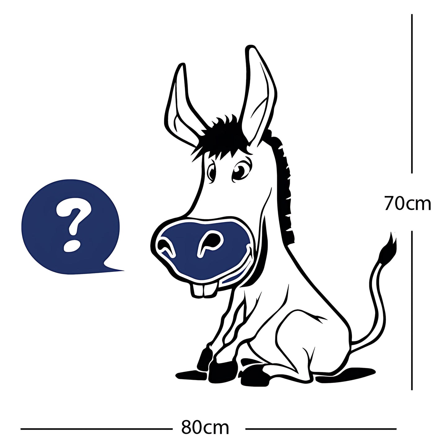 Funny Donkey Wall Sticker – Farmyard Kids Bedroom Decal