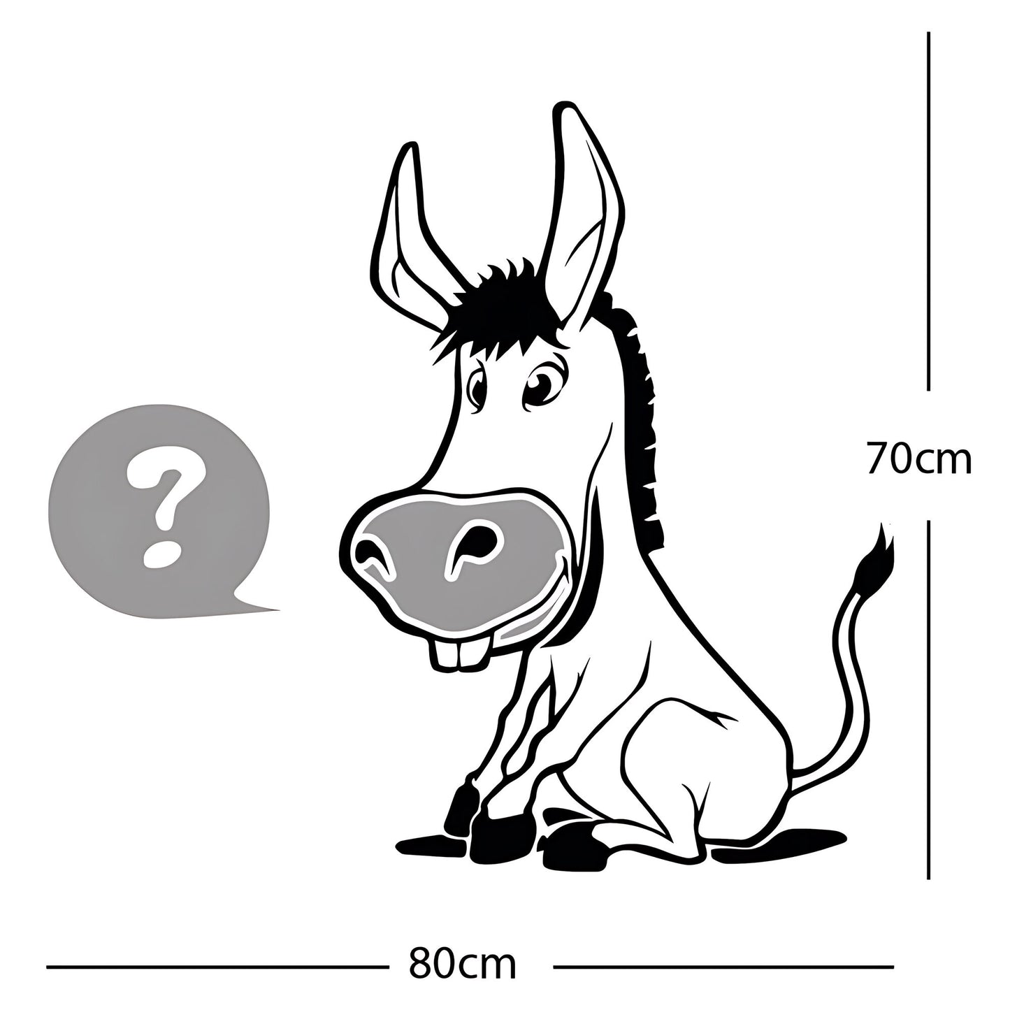 Funny Donkey Wall Sticker – Farmyard Kids Bedroom Decal